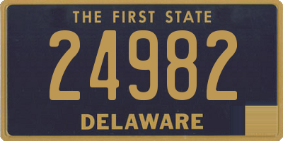 DE license plate 24982