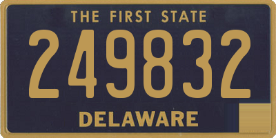 DE license plate 249832