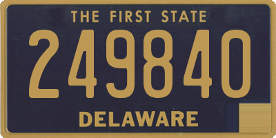 DE license plate 249840