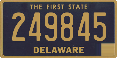 DE license plate 249845