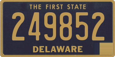 DE license plate 249852