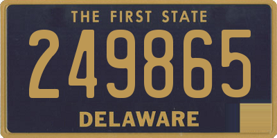 DE license plate 249865