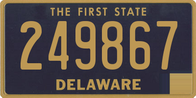 DE license plate 249867