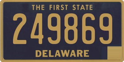 DE license plate 249869