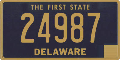 DE license plate 24987