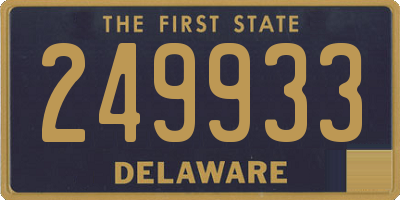 DE license plate 249933