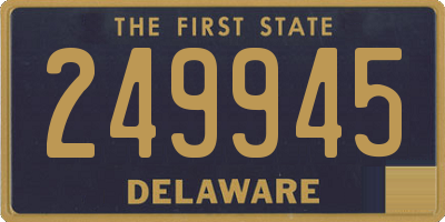 DE license plate 249945