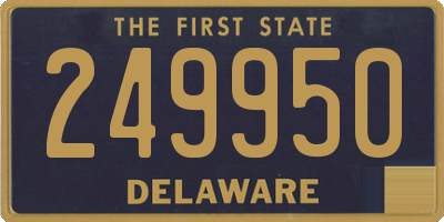 DE license plate 249950