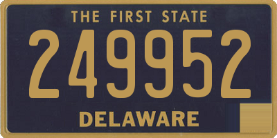 DE license plate 249952