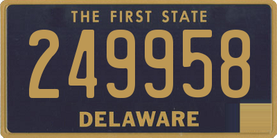 DE license plate 249958