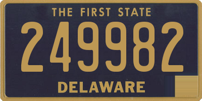 DE license plate 249982
