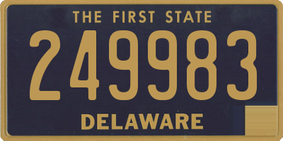 DE license plate 249983