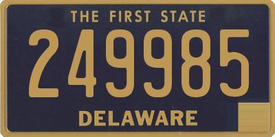 DE license plate 249985