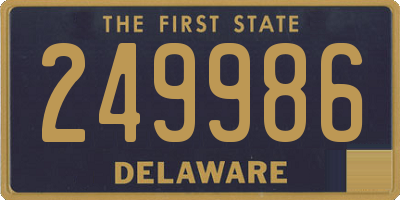 DE license plate 249986