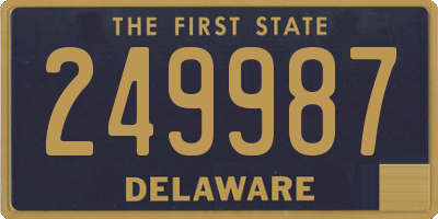 DE license plate 249987