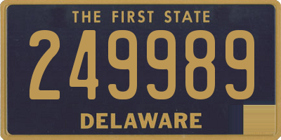 DE license plate 249989