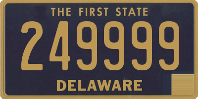 DE license plate 249999
