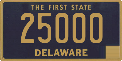 DE license plate 25000