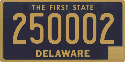 DE license plate 250002