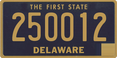 DE license plate 250012