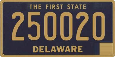 DE license plate 250020