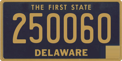 DE license plate 250060
