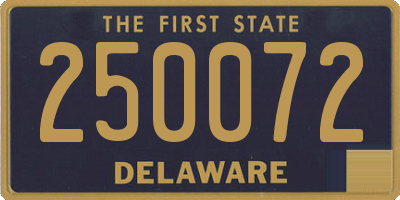 DE license plate 250072