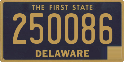 DE license plate 250086