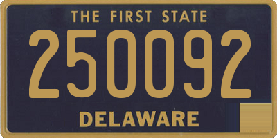 DE license plate 250092
