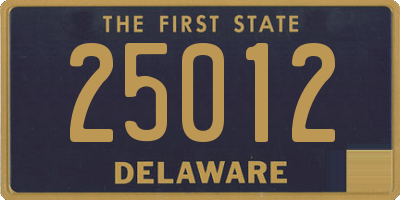 DE license plate 25012