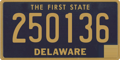 DE license plate 250136
