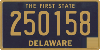 DE license plate 250158