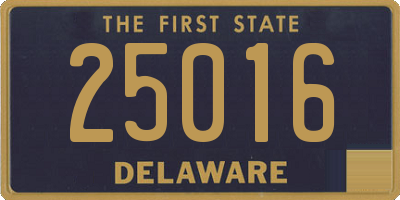 DE license plate 25016