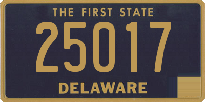 DE license plate 25017