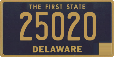 DE license plate 25020