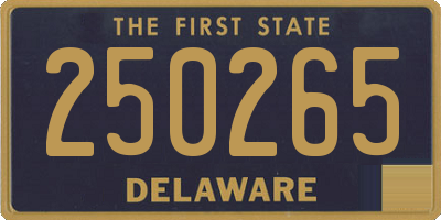 DE license plate 250265