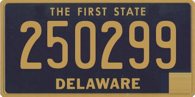 DE license plate 250299
