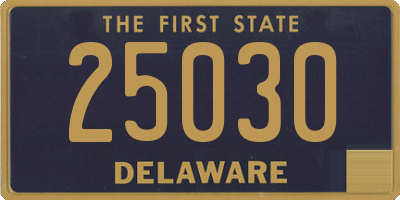 DE license plate 25030