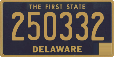 DE license plate 250332