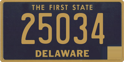 DE license plate 25034