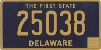 DE license plate 25038