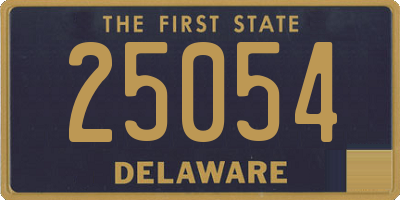 DE license plate 25054