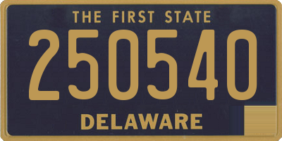 DE license plate 250540