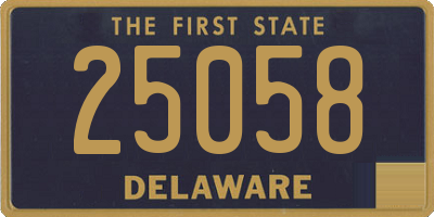 DE license plate 25058