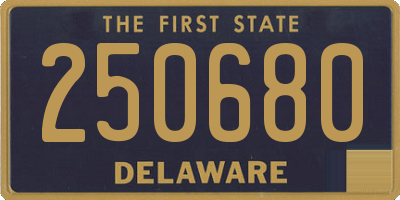 DE license plate 250680