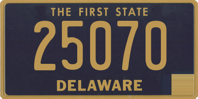 DE license plate 25070