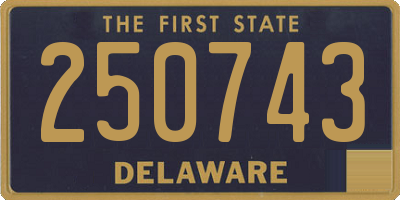 DE license plate 250743