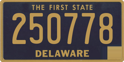 DE license plate 250778