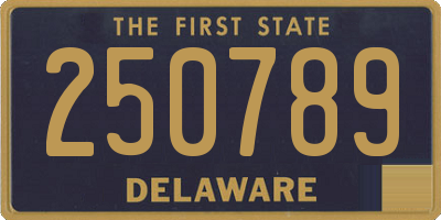 DE license plate 250789