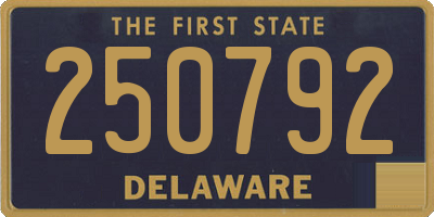 DE license plate 250792